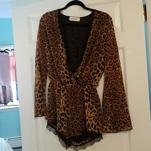 Leopard print romper
